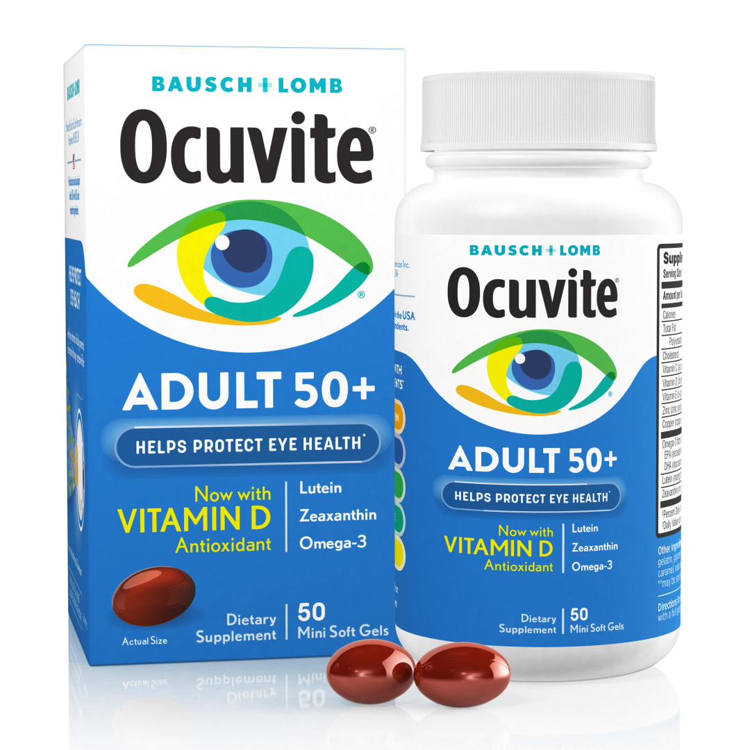 Ocuvite Adult 50 + Vitamin & Mineral Supplement 50 ct Soft Gels