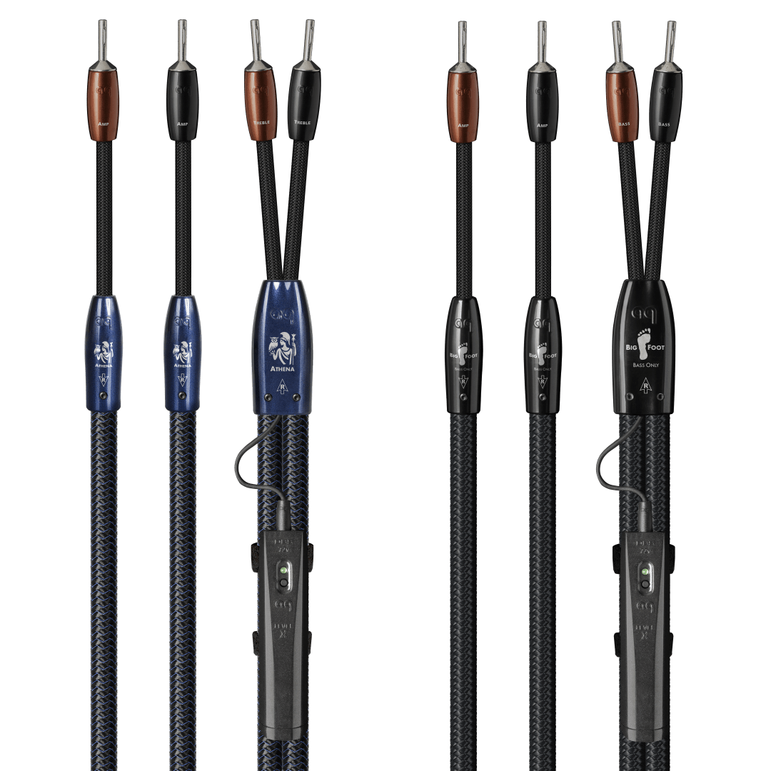 AudioQuest Athena + BigFoot BiWire Combo Speaker Cable w/ RF/ND-Tech for BiWireable Loudspeakers