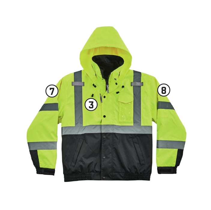 GloWear 8381 4-in-1 Hi-Vis Winter Bomber Jacket - Type R, Class 3