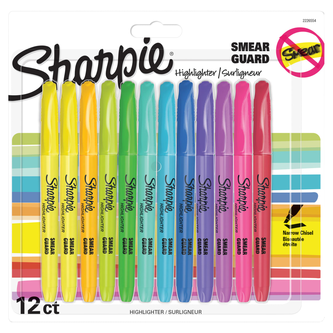SHARPIE POCKET CLR FL ASST BL12 UK