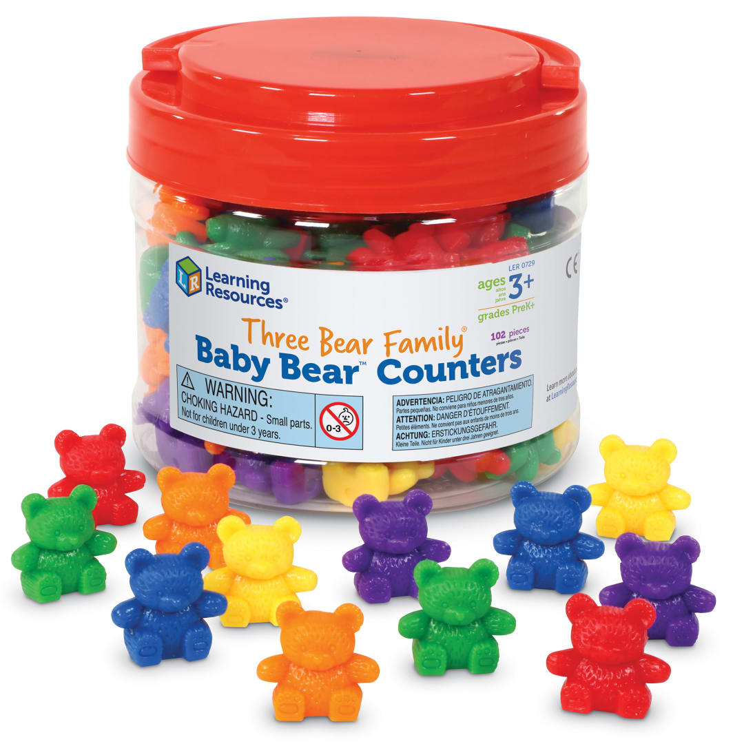 BABY BEAR COUNTERS (102 PC) 6 COLORS