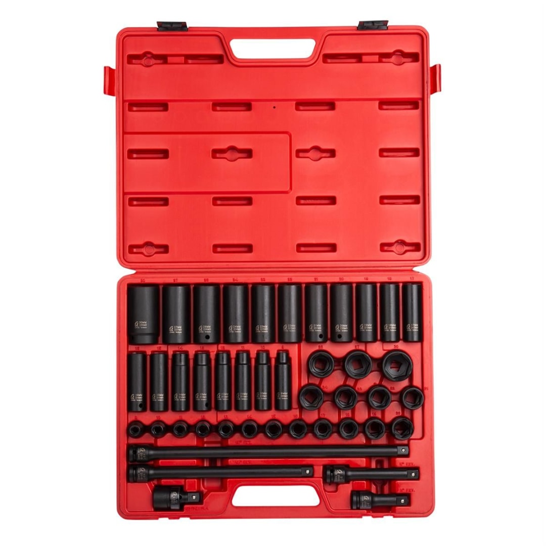 1/2" Drive 43 Piece Metric Master Impact Socket Set