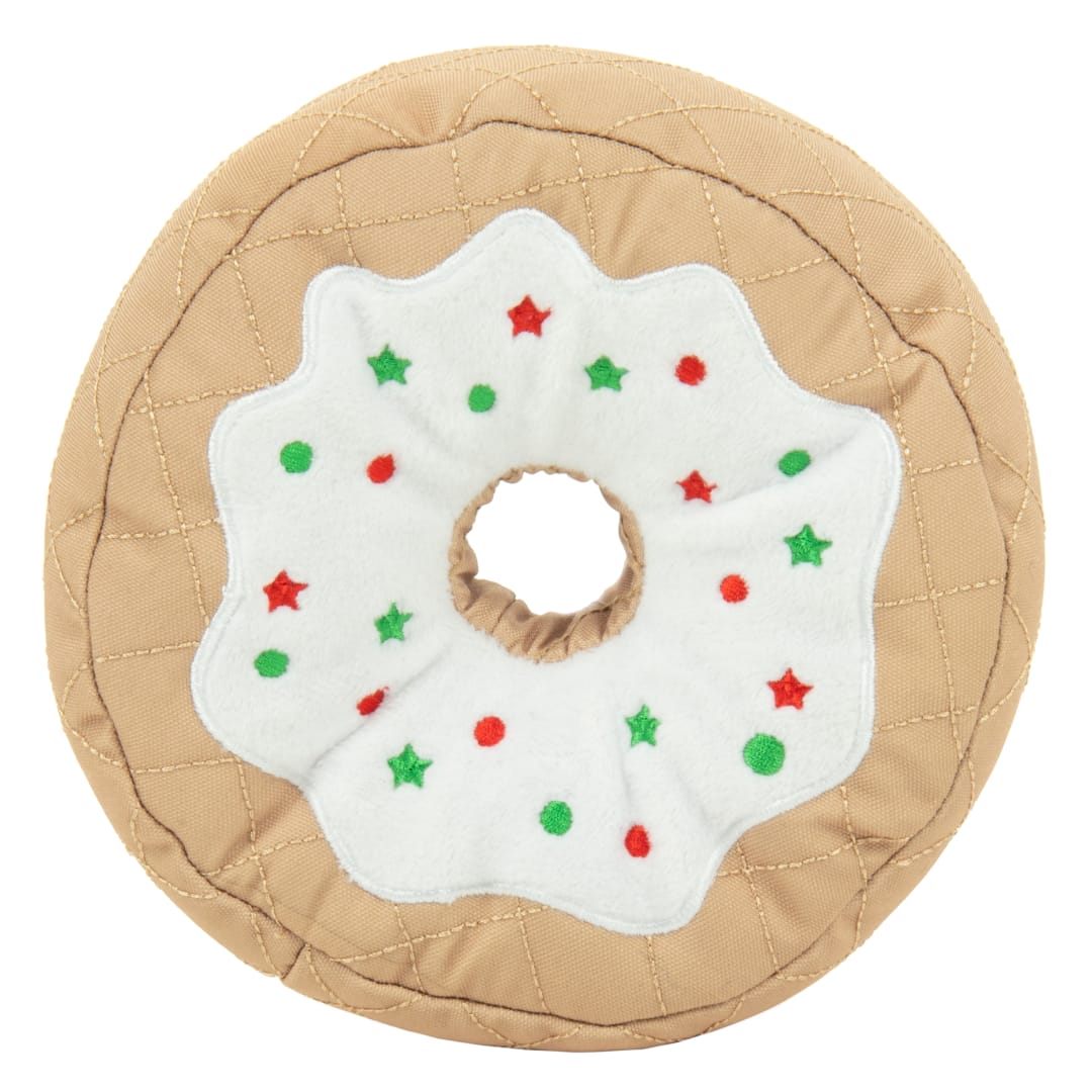 Lowe's Holiday Vanilla Stars Donut Dog Toy, Large