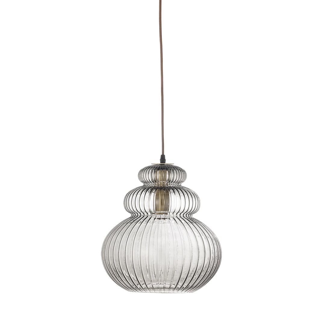 82063055 - Sybia Pendant Lamp, Grey, Glass STOCK: 300
