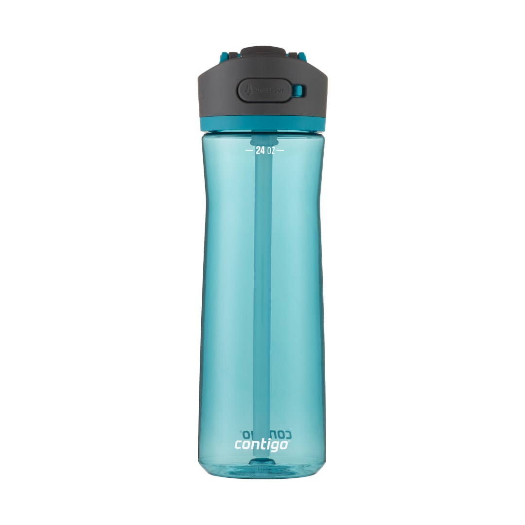 Contigo® Botella de Agua Ashland 2.0, con Tapa AUTOSPOUT®, a Prueba de Derrames, Plástico Libre de BPA, 709 ml, Azul (Juniper)