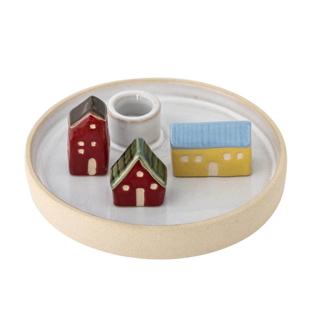82072908 - Coze Candle Holder, White, Stoneware STOCK: 300