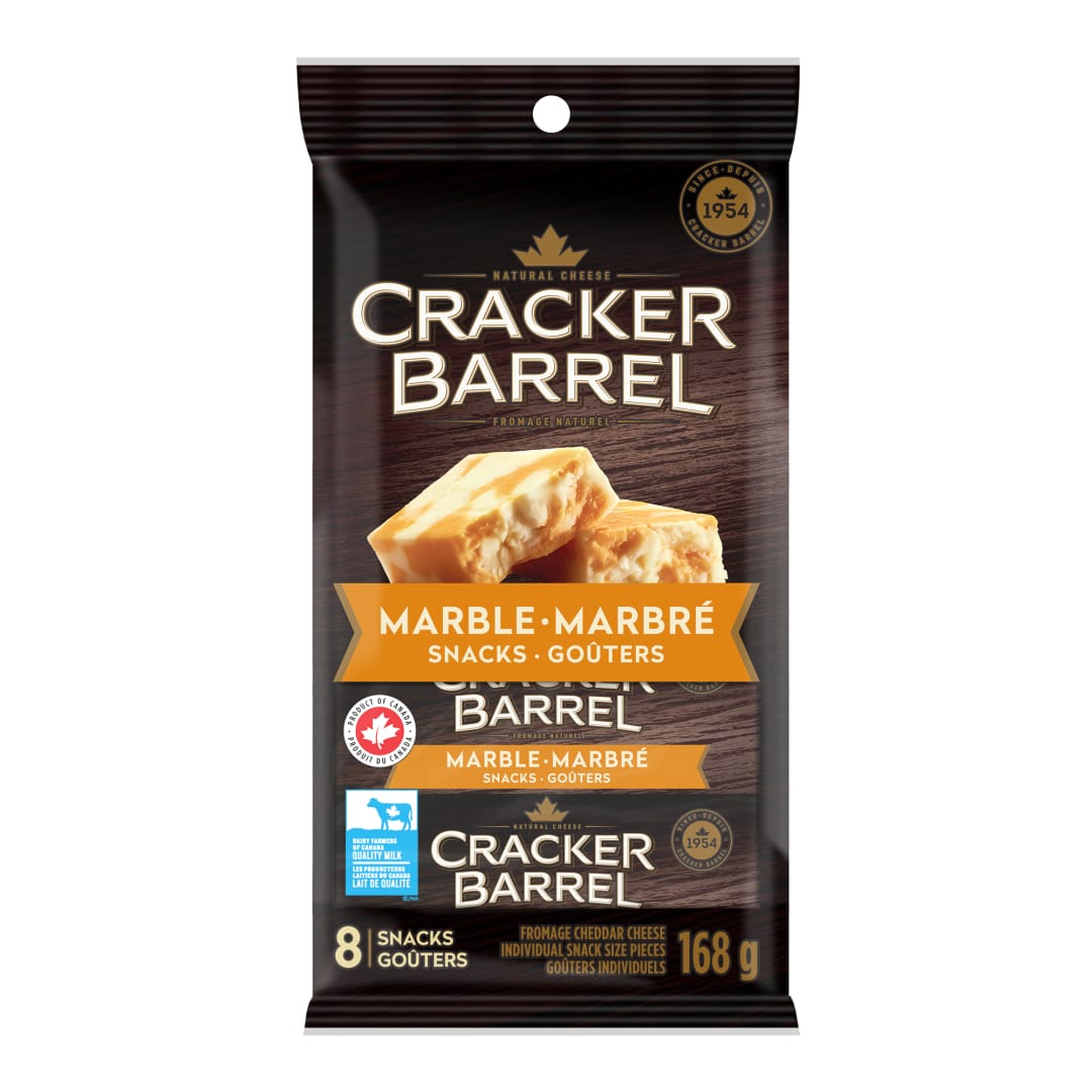 Cracker Barrel Marble Cheese Snacks, 8 Pack, 168g