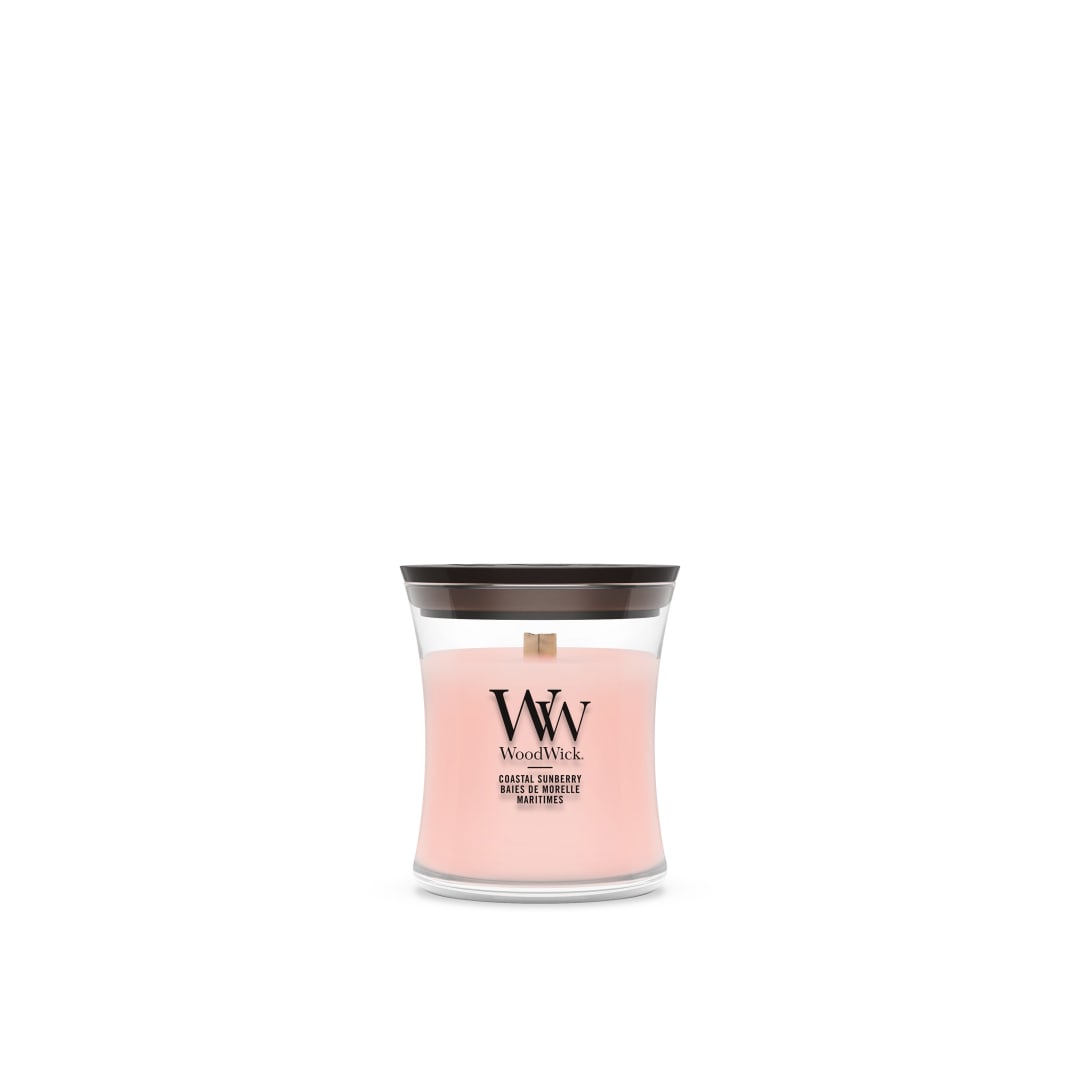WoodWick Vela perfumada | Vela Mini Hourglass | Coastal Sunberry | Regalos perfectos para mujeres
