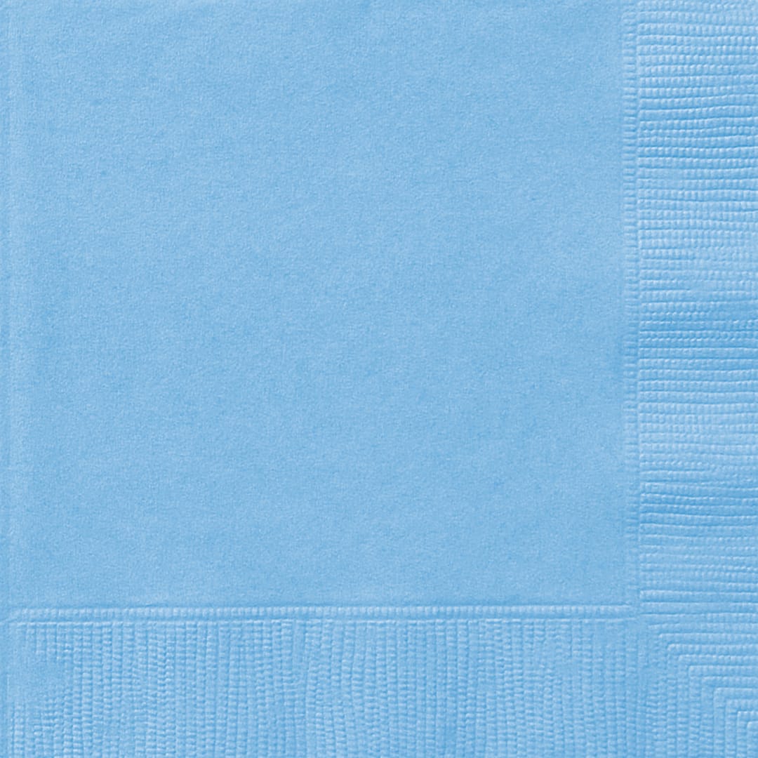 Powder Blue Solid Beverage Napkins, 40ct