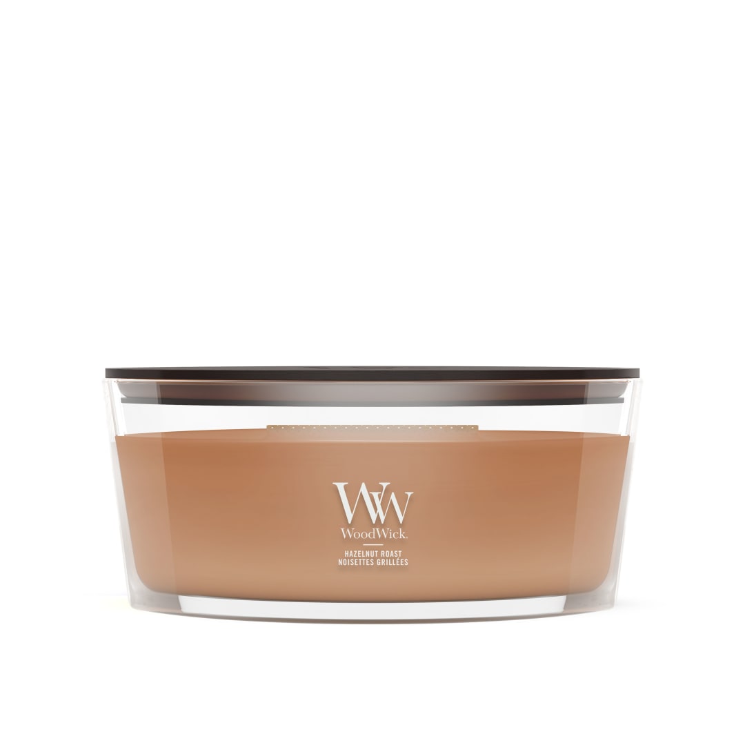 WoodWick Vela perfumada | Vela en forma de elipse | Hazelnut Roast | Regalos perfectos para mujeres