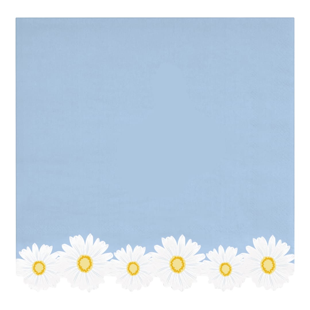 Fresh Daisy Shaped Edge Dinner Napkins, 16ct