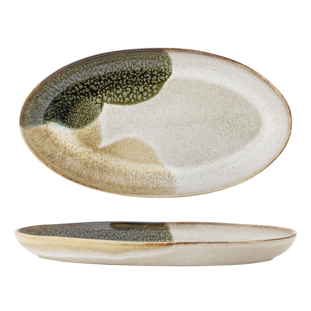 82068754 - Jules Serving Plate, Green, Stoneware STOCK: 300