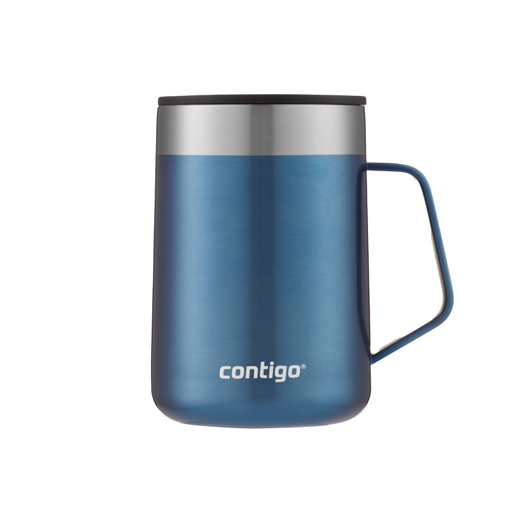 Contigo® Streeterville, Taza de Acero Inoxidable con Asa, 414 ml, Azul Maíz