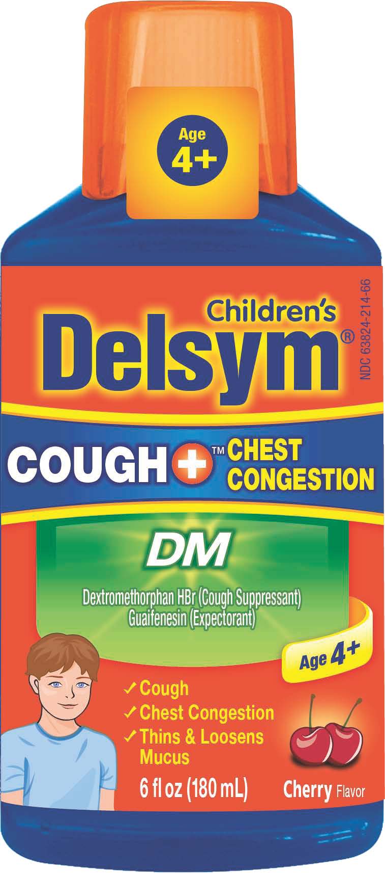 DELSYM® Children's Liquid - Cough Plus Chest Congestion DM Cherry 6/6 oz.