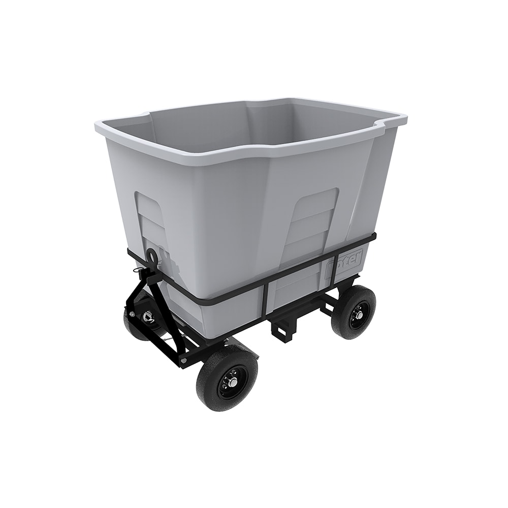 2 Cubic Yard 1,500 lbs. Capacity Rapid Speed Towable Mobile Truck - Industrial Gray