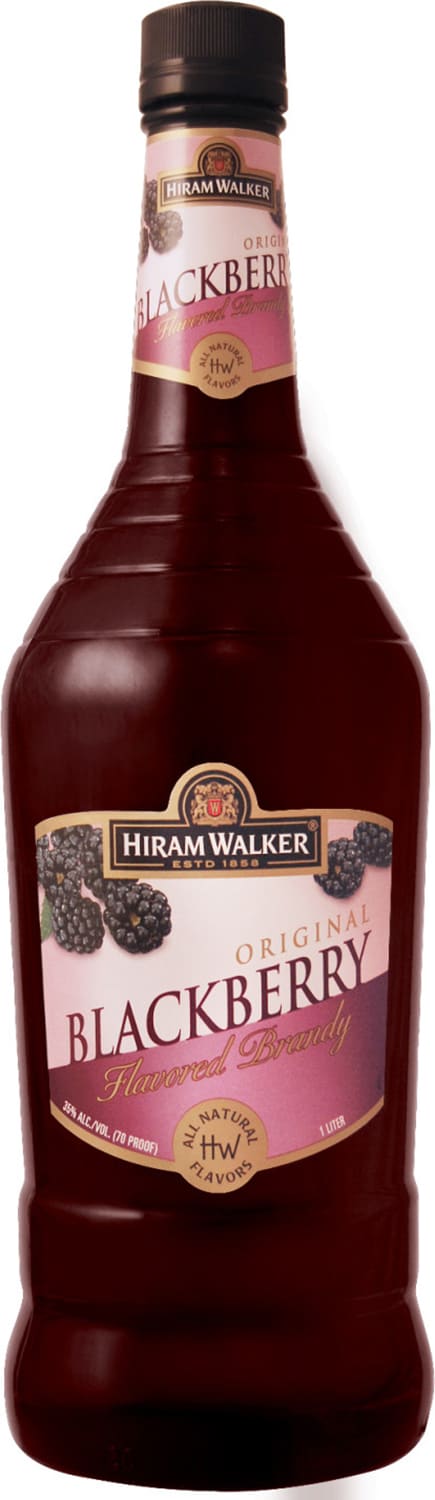 Hiram Walker Blackberry Flavored Brandy, 1 L Bottle, 70 Proof