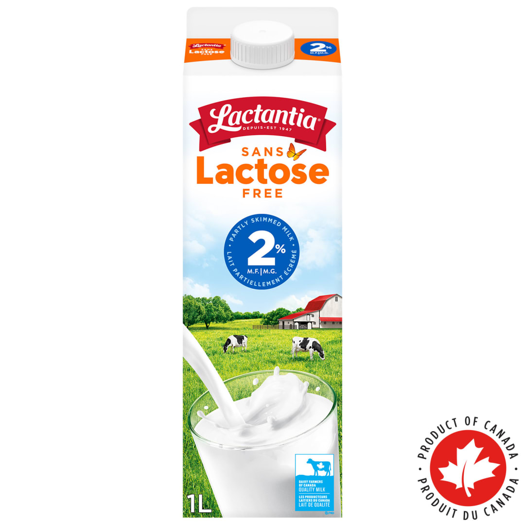 Lactantia Lactose Free Partly Skimmed Milk 2%, 1L