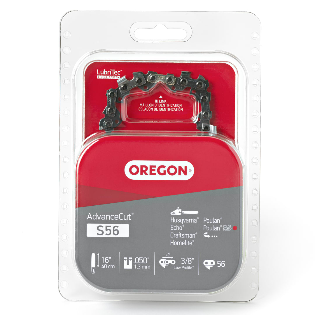 Oregon S56 AdvanceCut Chainsaw Chain for 16-Inch Bar – 56 Drive Links –  fits Makita, Echo, Husqvarna, Craftsman, Poulan and more