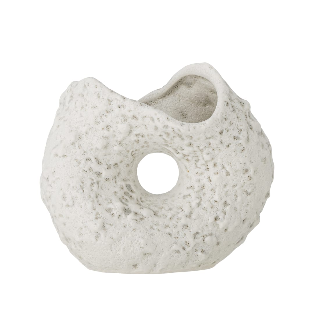 82061819 - Fianna Vase, White, Stoneware STOCK: 86