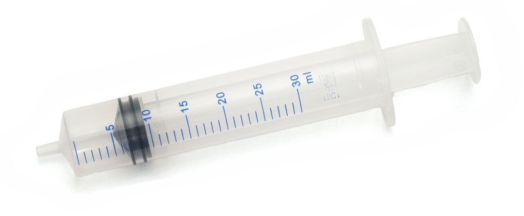 Covetrus 3-Part Luer Side Syringe, White, 30mL, Sterile