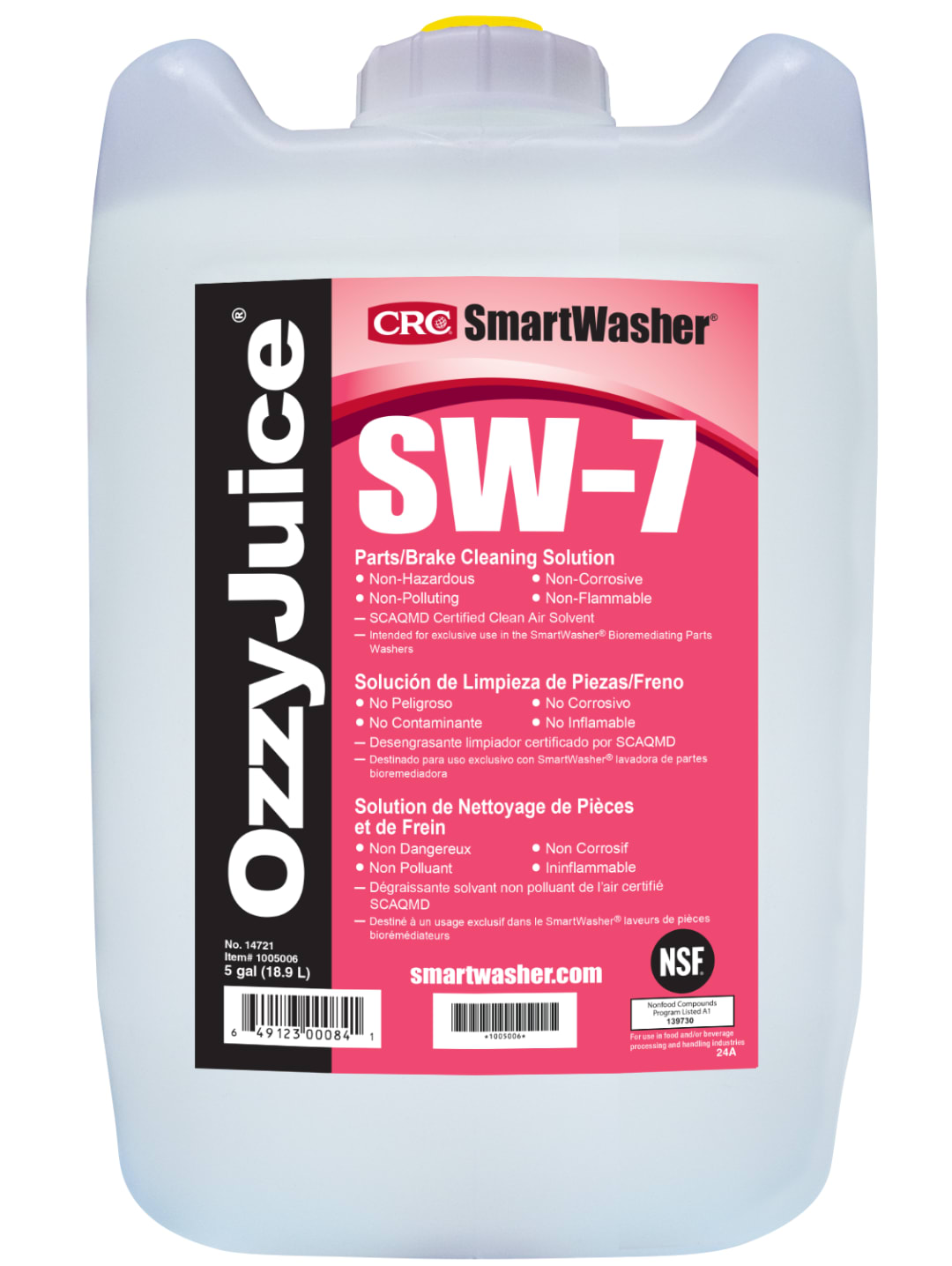 SmartWasher OzzyJuice SW-7 Parts/Brake Clean Solution 1X5GL