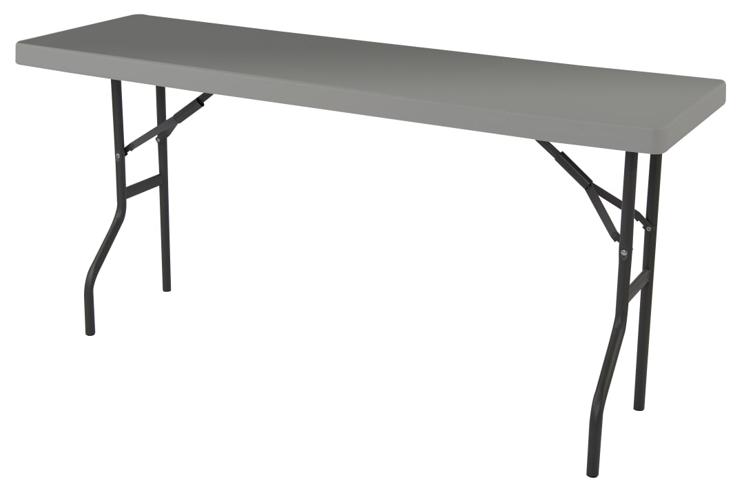 
IndestrucTable® Classic Folding Table, Charcoal - 18" x 72"