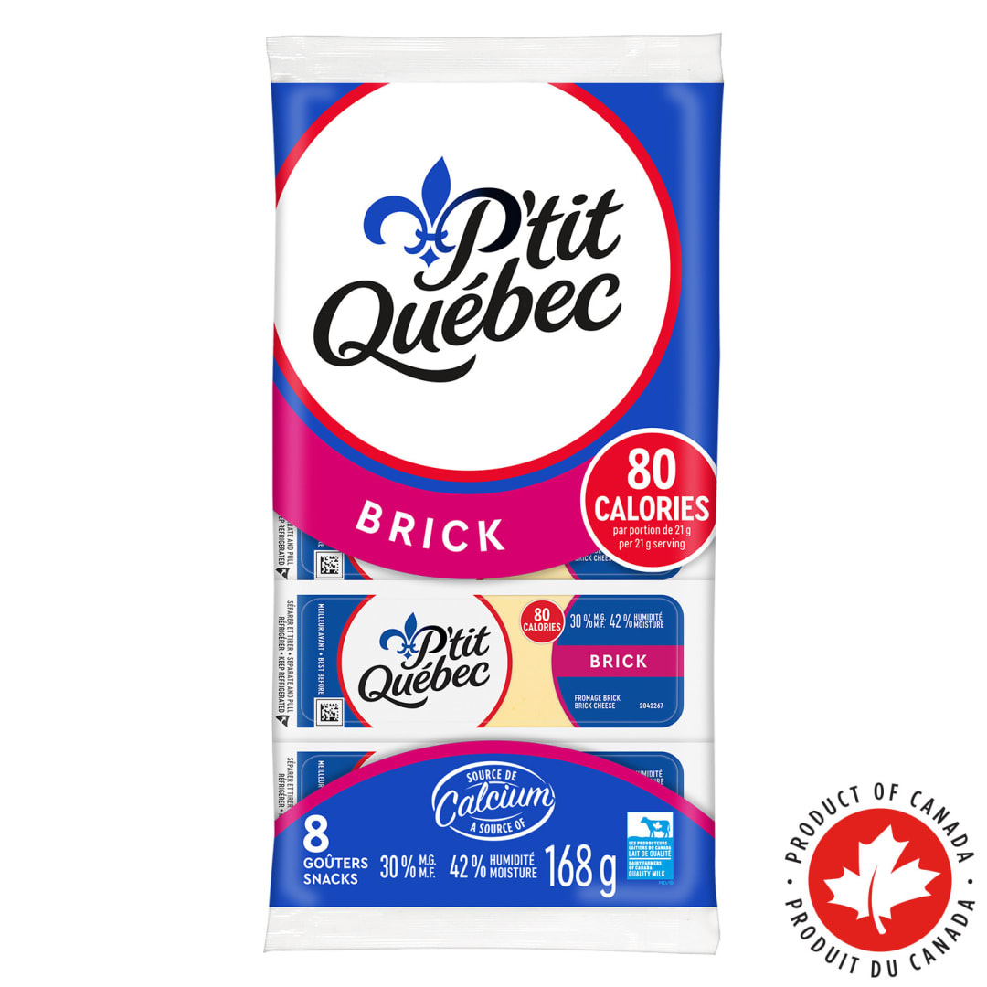 P'tit Québec Brick Cheese Snacks, 8-Pack, 168g