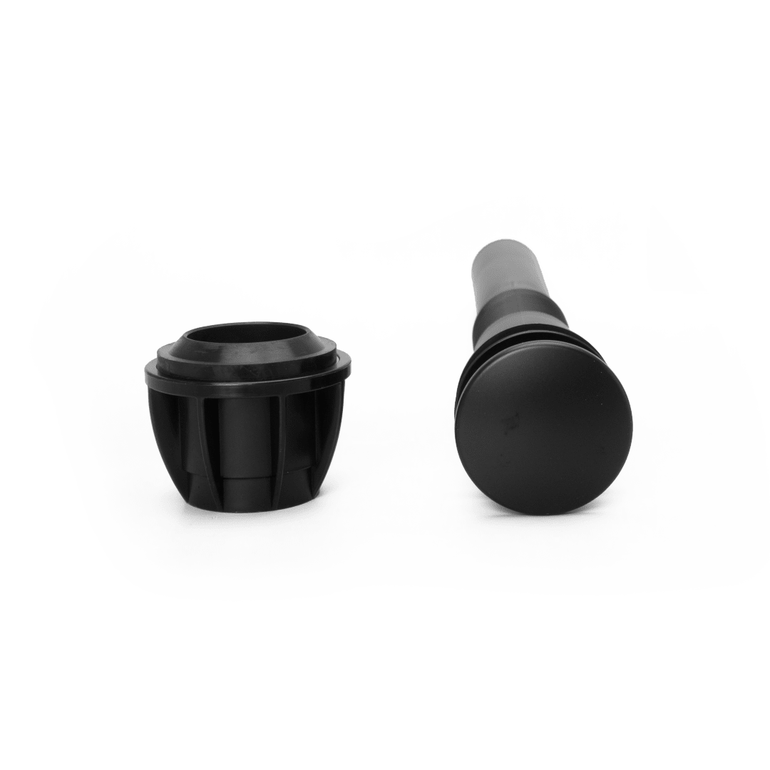 Push & Seal Drain Assembly - No Logo in Matte Black