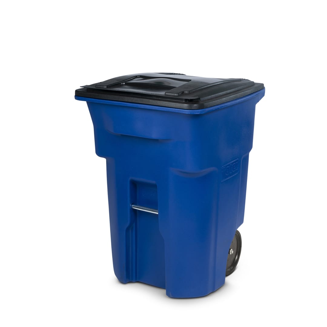 96 Gal. Trash Can with Smooth Wheels and Lid
