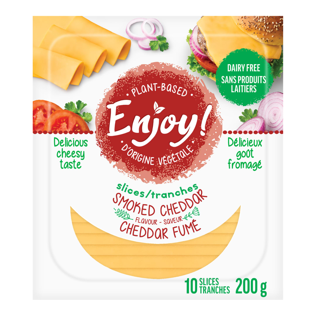 Enjoy! Dairy-Free Smoked Cheddar Style Slices, 200g