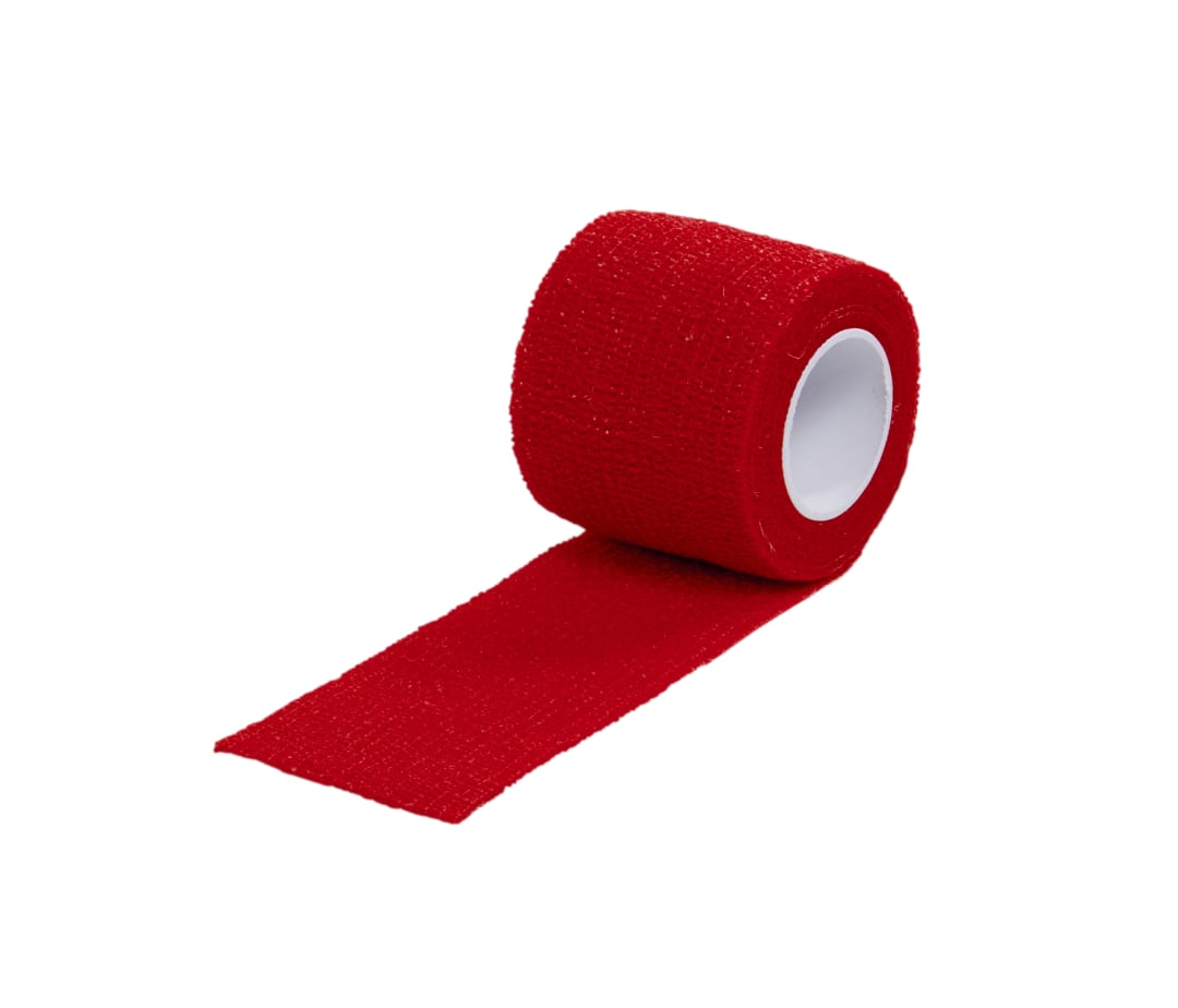 KRUUSE Vet-Flex Bandage, Red, 5cm x 4.5m