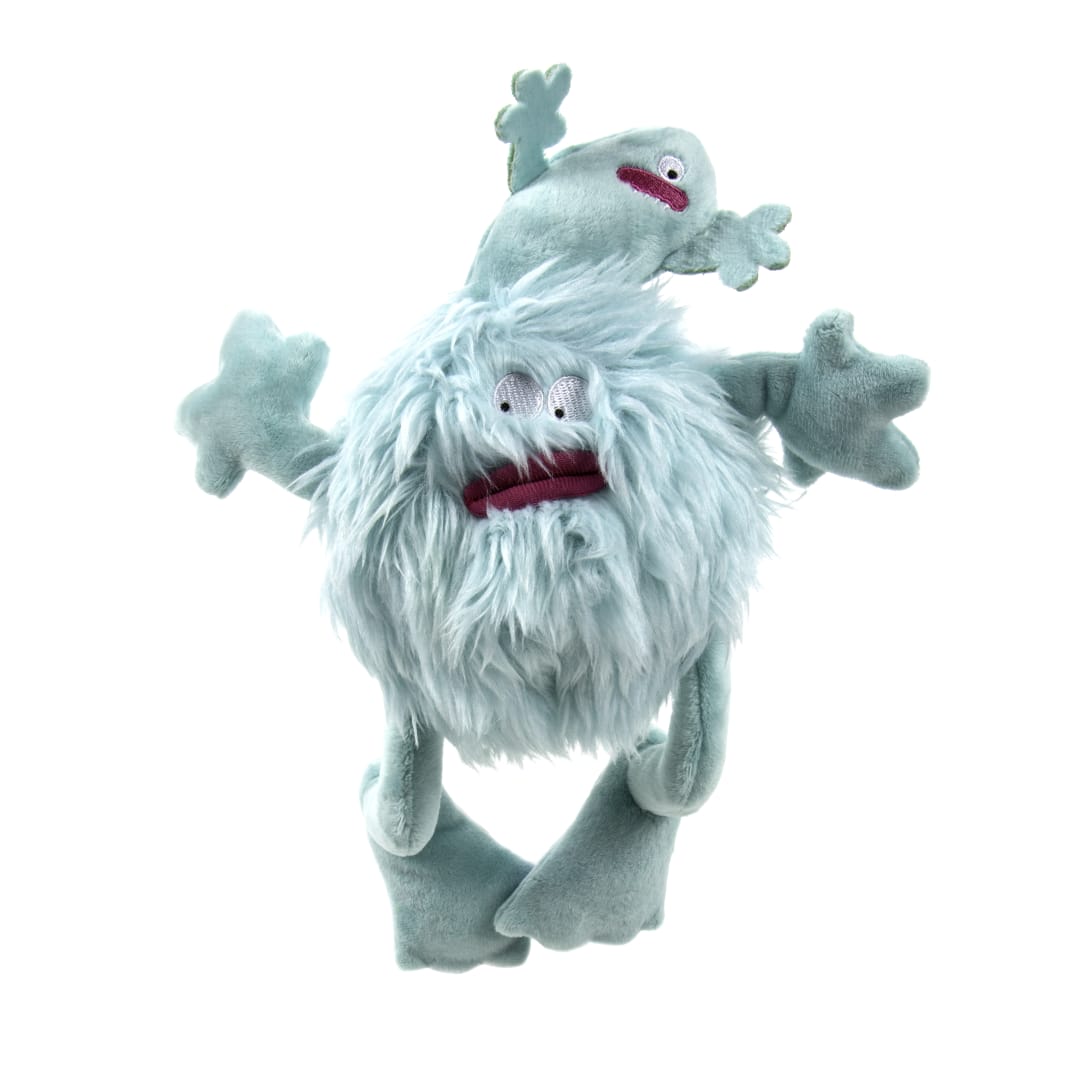 goDog PlayClean Germs Squeaky Plush Dog Toy with Odor-Eliminating Essential Oils With Chew Guard Technology, Seafoam, Small