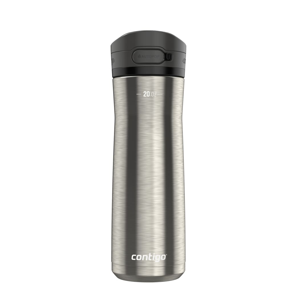 Contigo® Botella de Agua Jackson Chill 2.0, de Acero Inoxidable, con Tapa AUTOPOP, 591 ml, Gris