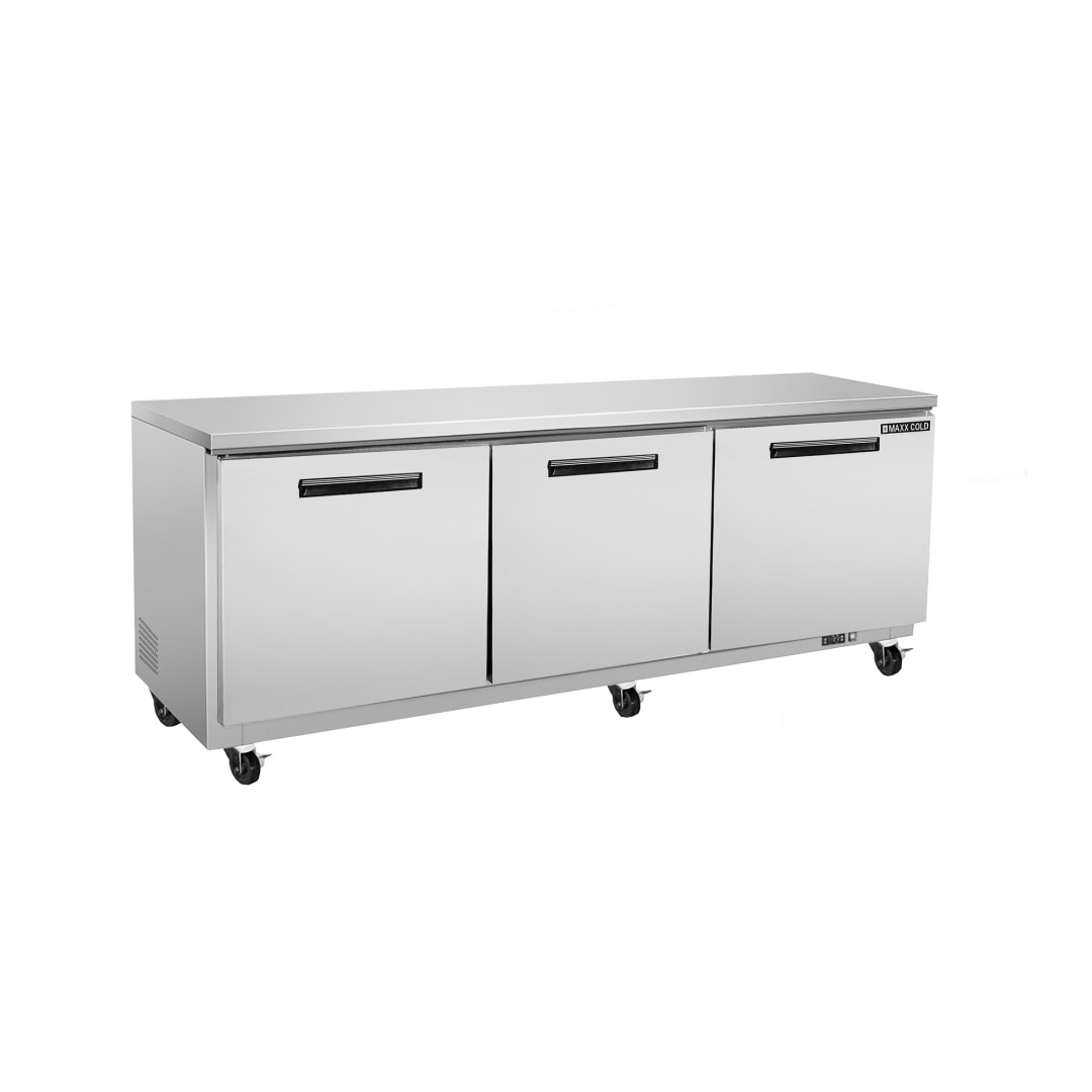 MXCR72UHC - 72" Undercounter Refrigerator, Triple Door in Stainless Steel