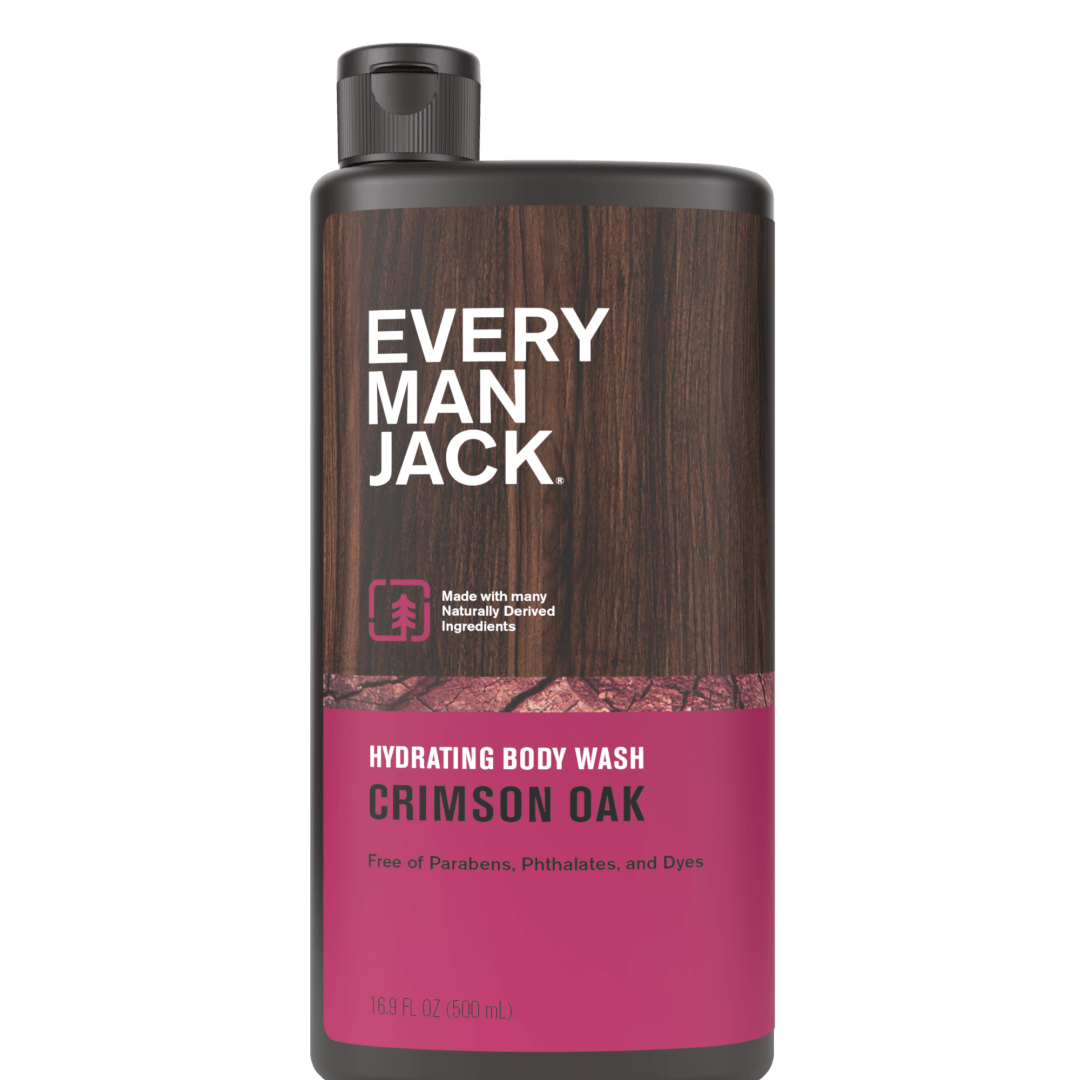 Every Man Jack Crimson Oak Hydrating Body Wash for Men, Naturally Derived, 16.9 fl. oz