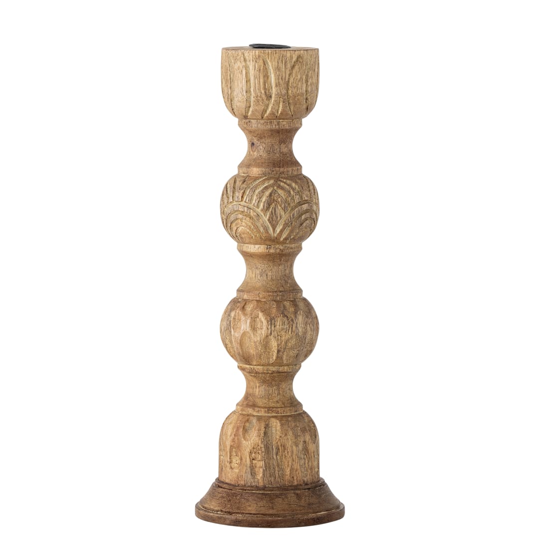 82068479 - Nalua Candle Holder, Nature, Mango STOCK: 42
