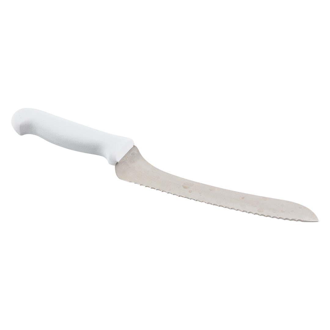 CUT-9BAG/WH - KNIFE BAGEL 9" WHITE HANDLE