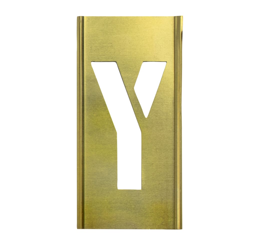 Stencil Sort-5" Brass Gothic Y