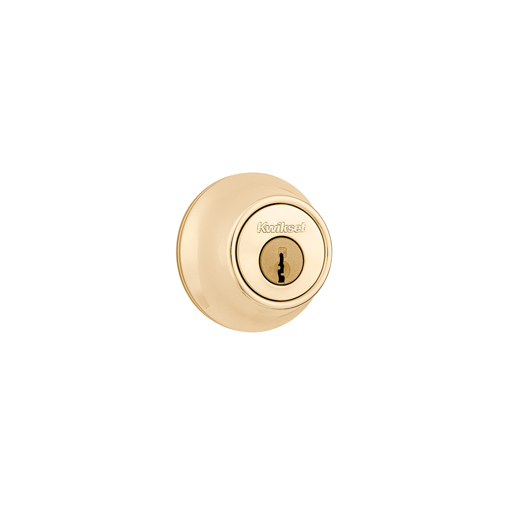660 Single Cylinder Deadbolt in Polished Brass
