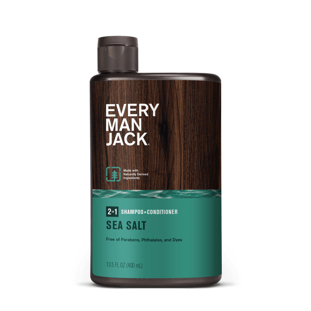 Every Man Jack Sea Salt Citrus Daily 2-in-1 Shampoo and Conditioner for Men, Naturally Derived, 13.5 oz