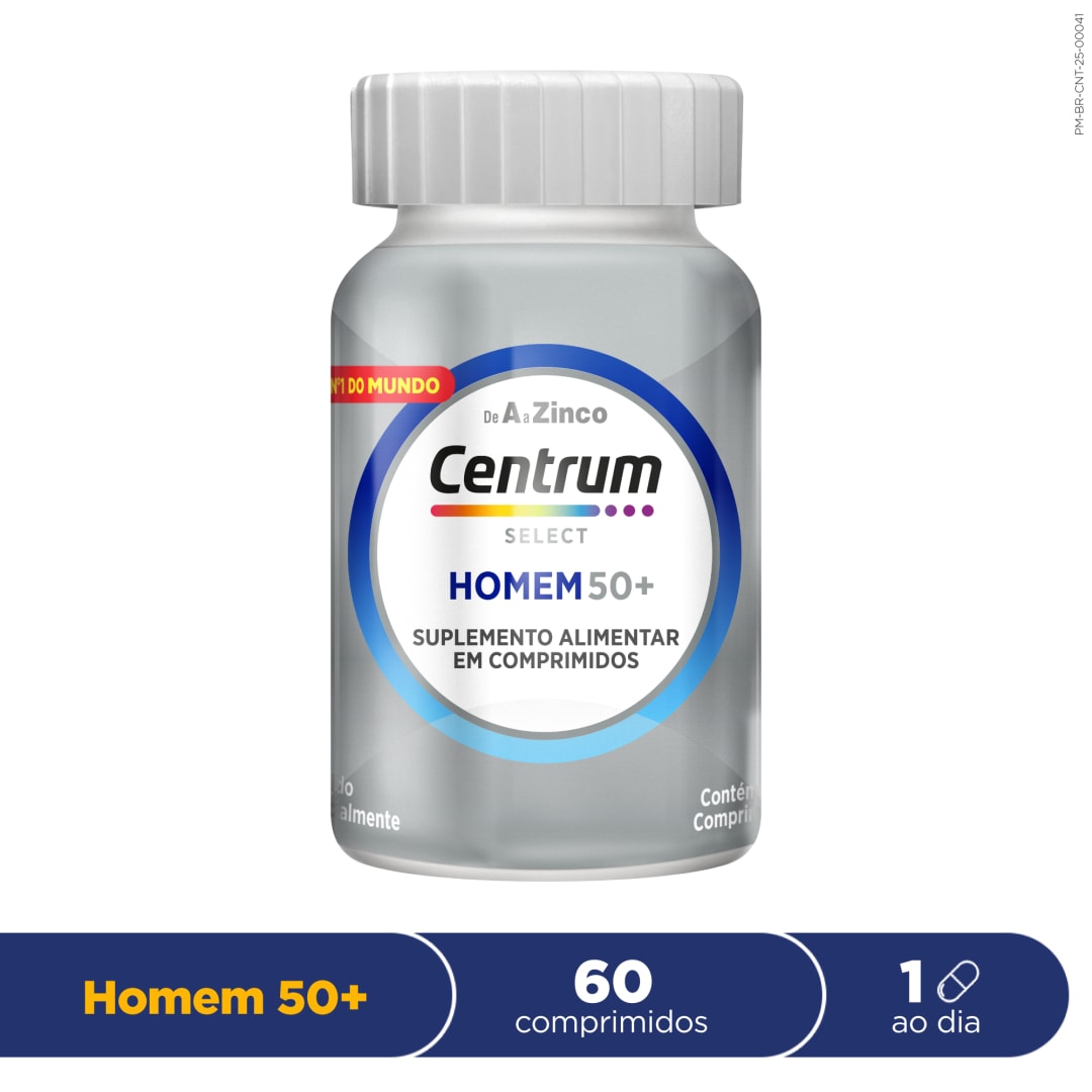 Centrum Select Multivitaminico Homem 50 + Vitaminas de A a Z 60 Comprimidos