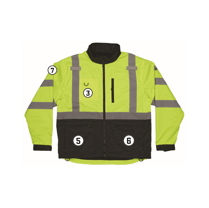 GloWear 8351 Hi-Vis Windbreaker Water-Resistant Jacket - Type R, Class 3