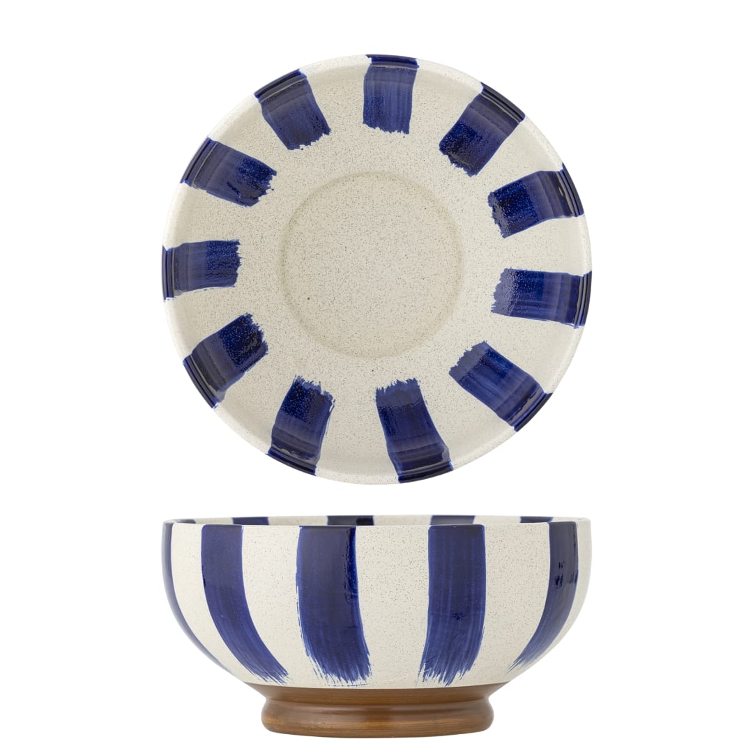 82072827 - Shakti Bowl, Blue, Stoneware STOCK: 300
