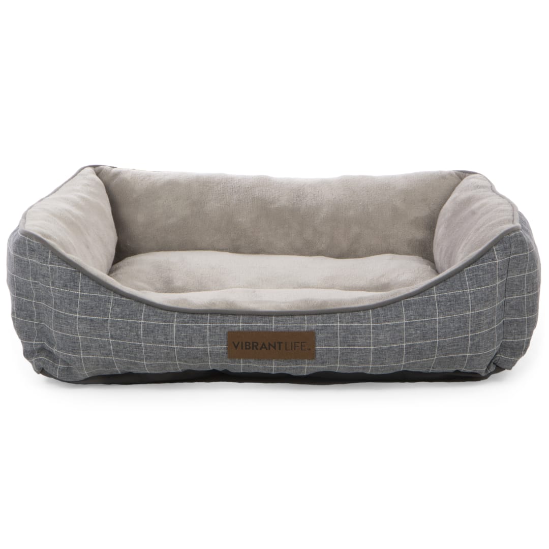 Vibrant Life Eco Luxe Cuddler Mattress Edition Woven Windowpane -Medium, Navy