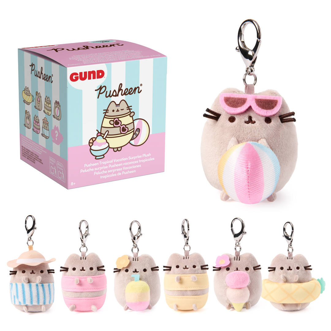 GUND Pusheen Tropical Vacation 3-Inch Surprise Plush (Unbox 1 of 8 Styles)