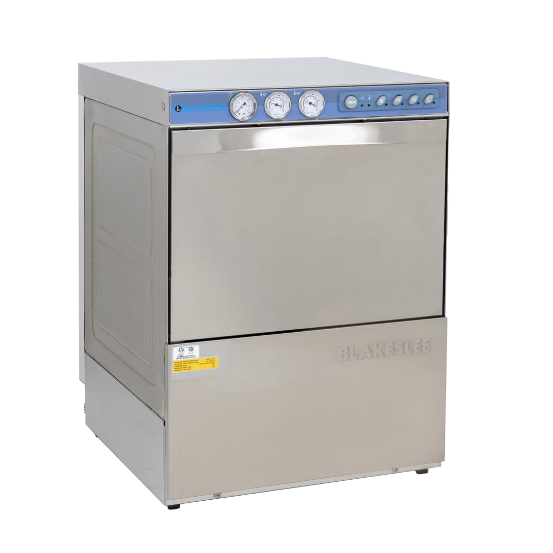Blakeslee Undercounter Glass Dishwasher, 23.25"W, 220-240V, 60Hz, 1 Phase, in Silver (G-3000-1)