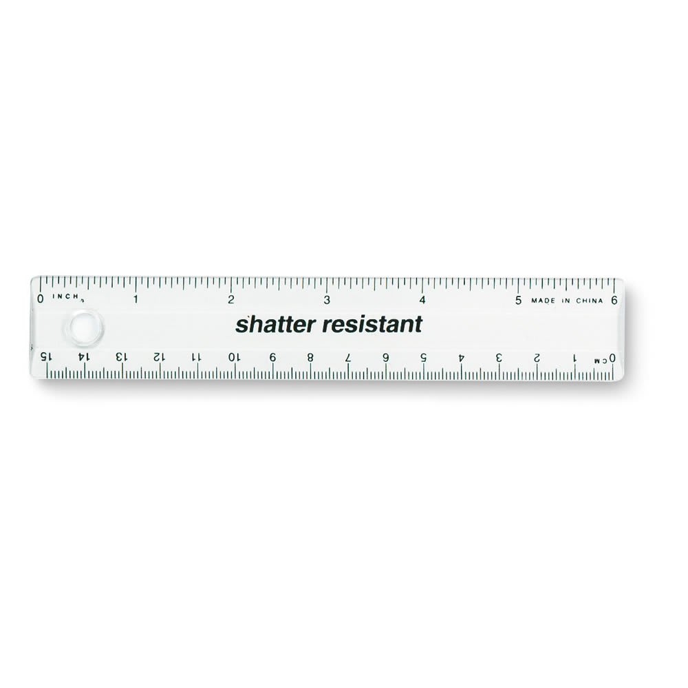 RULER, CLR, 6"/15CM, SET/10