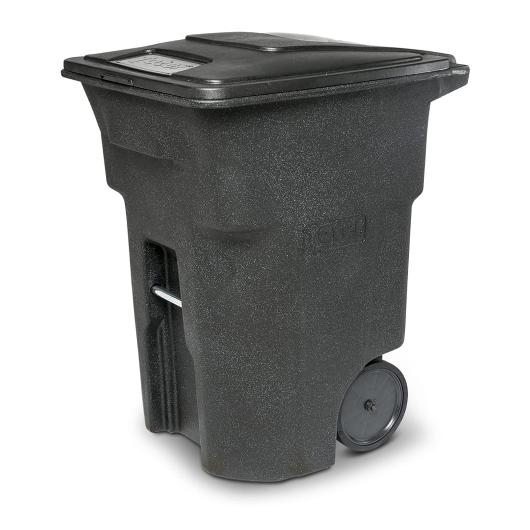 96 Gal. Trash Can with Smooth Wheels and Lid