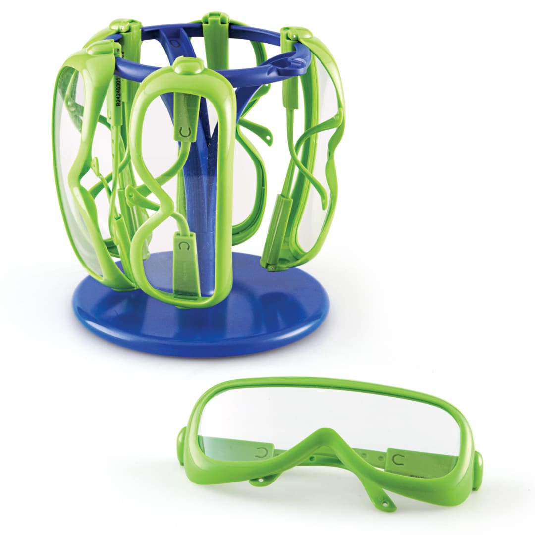 SAFETY GLASSES S/6, IN STAND