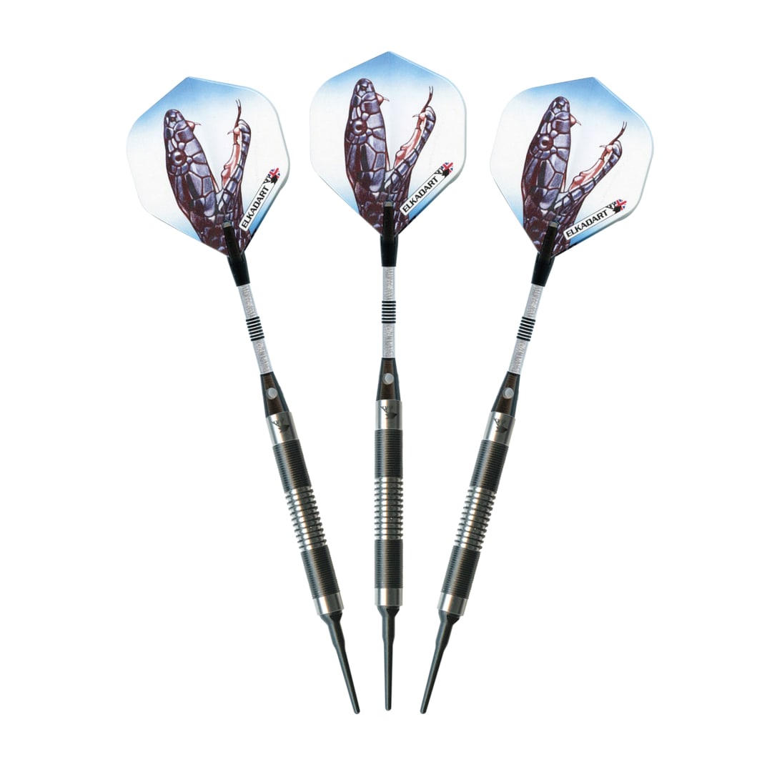Elkadart Black Mamba 80% Tungsten Soft Tip Darts Thin Barrel 16 Grams